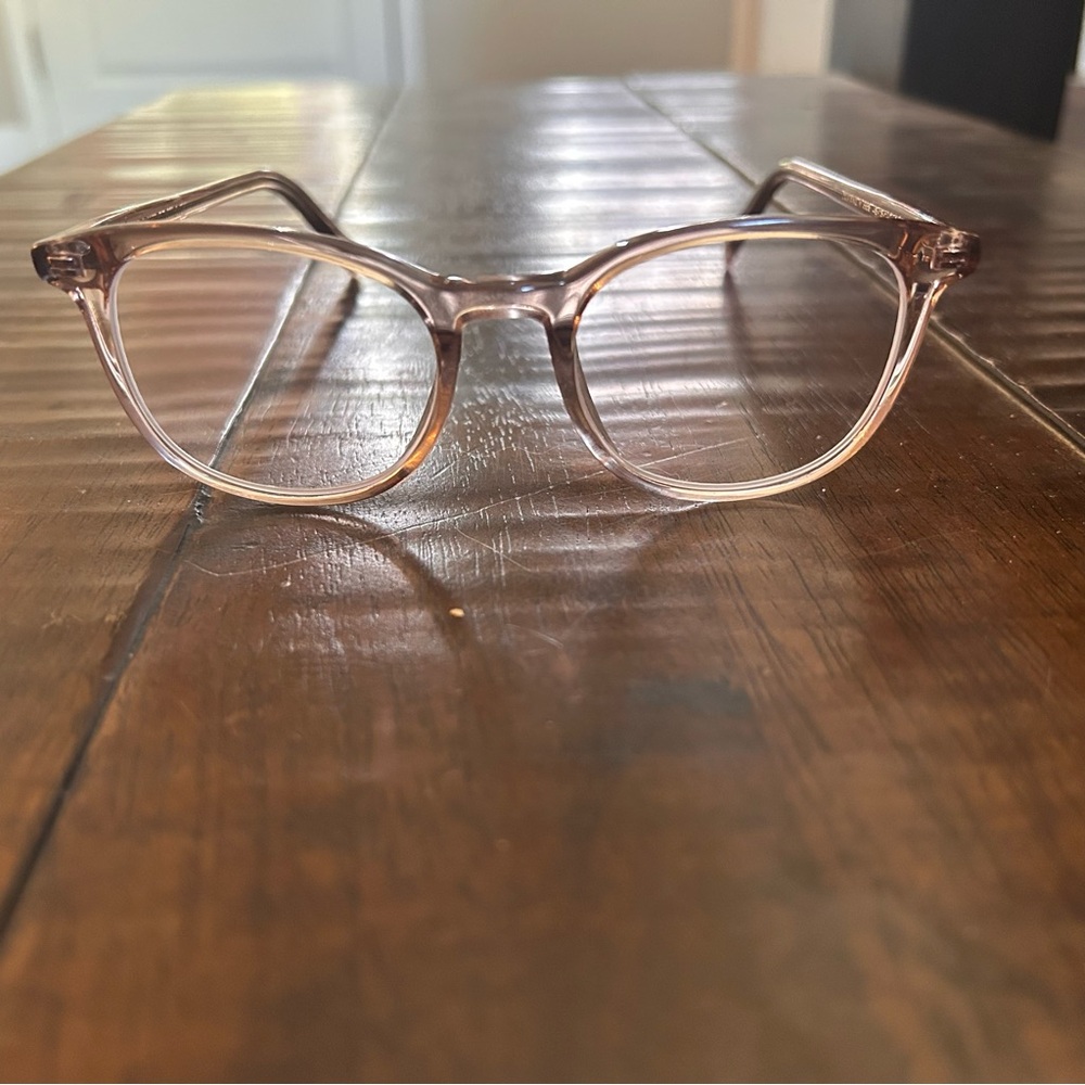 Warby Parker Durand in Rose Water, progressive non-prescription glasses - Picture 8 of 11